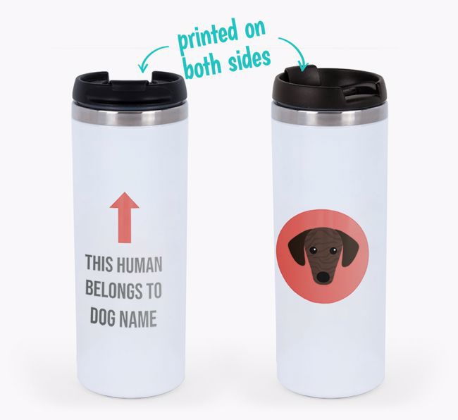 'This Human Belongs to...'  - Personalised Reusable Mug with Photo Upload